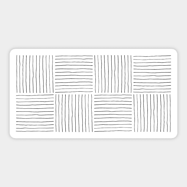 Stripes - Black & White Sticker by PolitaStore